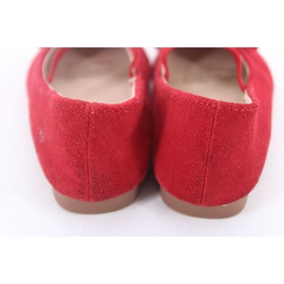 Sweet Honey Red Ballet Flats Suede Bow Toe Sz 4 Infant Shoes - Picture 7 of 10